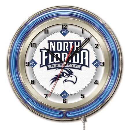 University Of North Florida Double Neon 19 Clock
